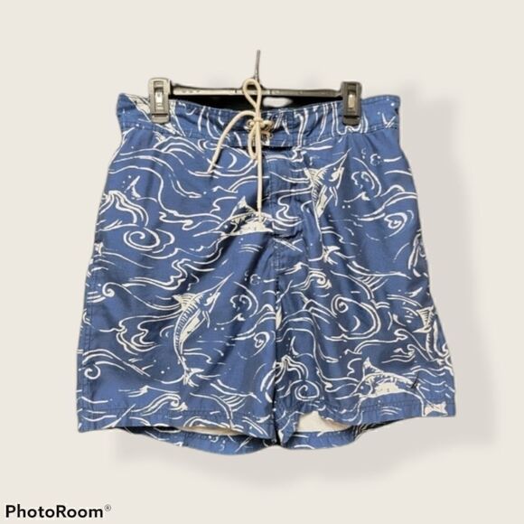 NAUTICA BLUE SWIM TRUNKS  - Picture 1 of 3